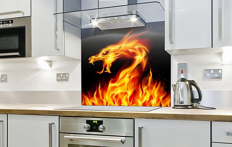 Fire Dragon Printed Splashback