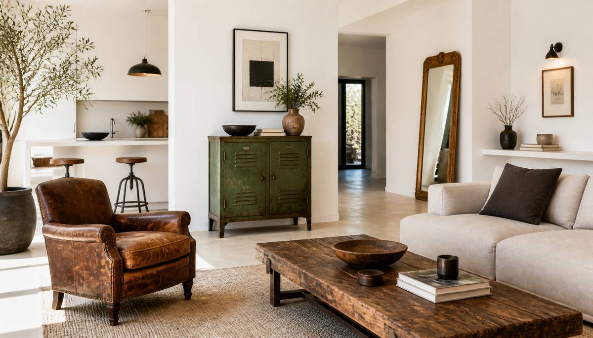 Blending Vintage Pieces into a Contemporary Minimalist Home
