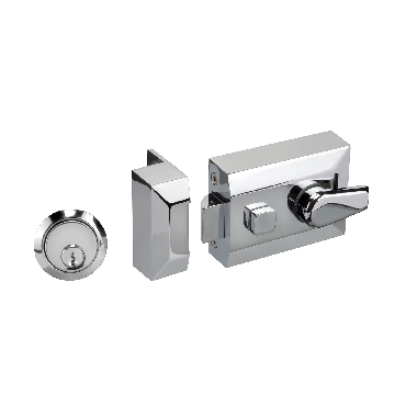 Night Latch Front Door Lock with Polished Chrome Finish