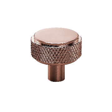 Knurled Drawer Knobs in Copper Finish