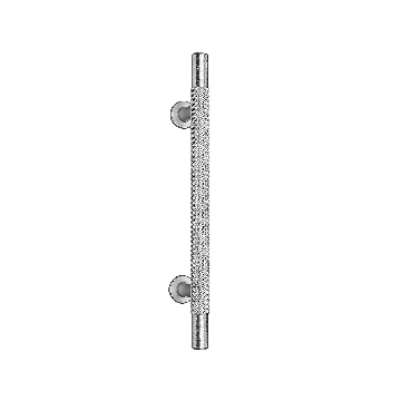 Knurled Cupboard Handles in Satin Nickel 128mm