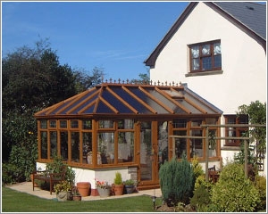 wooden gable end conservatory