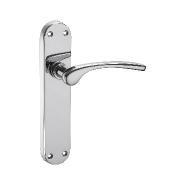 Chrome Door Handles on Backplate with Polished Chrome Finish