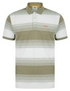 Haydin Yarn Dyed Stripe Cotton Pique Polo Shirt in Sky Captain Navy - Tokyo Laundry