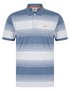 Haydin Yarn Dyed Stripe Cotton Pique Polo Shirt in Optic White - Tokyo Laundry