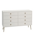 Mango Wood Carved Distressed White Sideboard