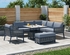 Kos Rattan Corner Sofa with Rising Table, Stool & Bench Set  | Mixed Grey / Light