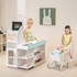 Kids Supermarket Shopping Set with Shopping Cart and Cash Register-White