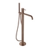 Freestanding Bath Tap with Shower Kit - Brushed Bronze