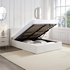 TEDDY BOUCLE 5FT Kingsize Ottoman Storage Bed - Cream Beige