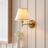 Obelisk Fold Brass Wall Light & 16cm Shade