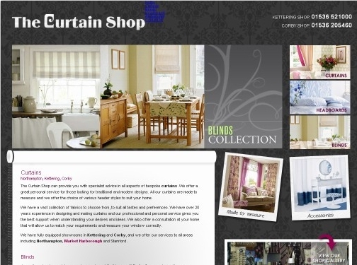 https://thecurtainshopkettering.co.uk/ website