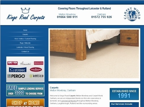 https://www.carpetworldoakham.co.uk website