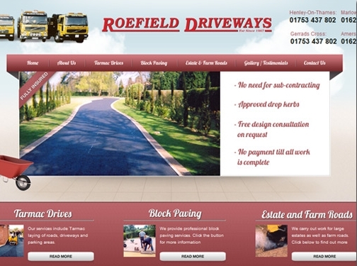 https://www.roefielddriveways.co.uk/ website