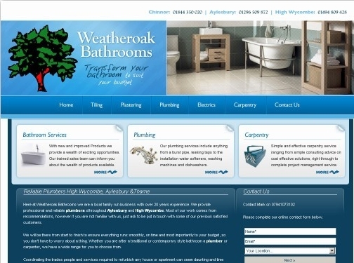 https://www.weatheroakplumbing.co.uk/ website