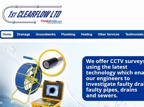 https://www.1stclearflow.co.uk/ website