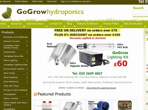 https://www.gogrowhydroponics.co.uk/ website