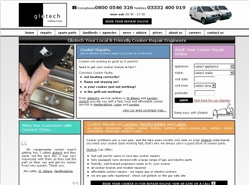 https://www.glotechrepairs.co.uk/cooker-repairs.php website