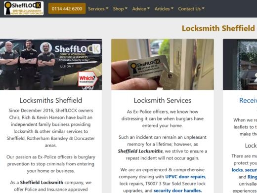 https://shefflock.co.uk/ website